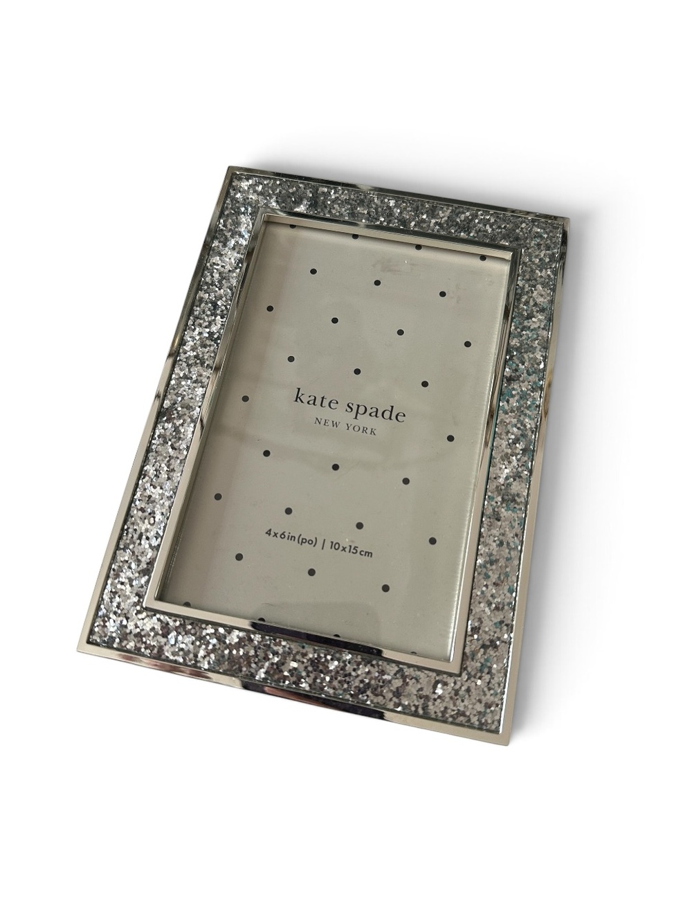 kate spade Silver Glitter Rectangle Photo Frame